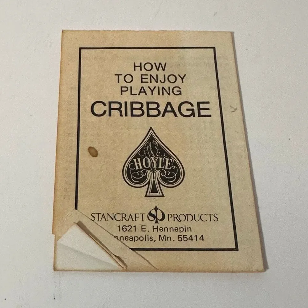 Vintage Continuous Track Cribbage Board by Hoyle